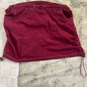 Amazon Maroon Skirt with Drawstrings
